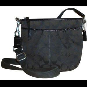 Coach Black Sig. Jacquard Crossbody/Swingpack